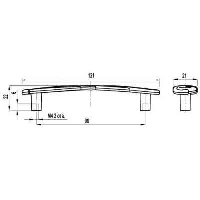 Ручка - скоба FS 140 096 Cr глянцевый TS
