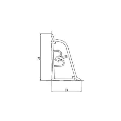 Дуб Золотистый плинтус KORNER 3,0м LB-381-6134