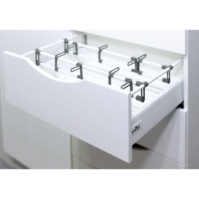 Продольный рейлинг для направляющих SB04, белый, B-BOX SBR06/W/400, BOYARD (метабокс)