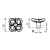 Ручка - кнопка FB 058 000 бронза старая