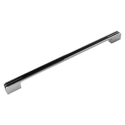 RS 267 CP/BL,4/384 Ручка - скоба хром полированный/черный боярд  