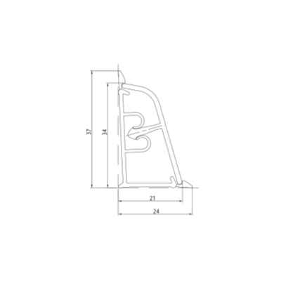 Бриллиант Фантазийный плинтус KORNER 4,2м LB-37 -461В