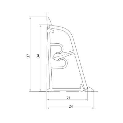 Рустика плинтус KORNER 3,0м LB-371 -6138