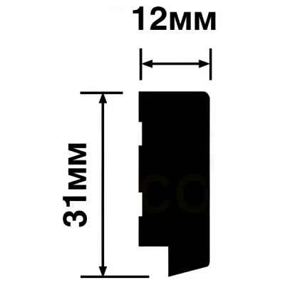 Молдинг финишный HIWOOD 2700*31*12мм LF124B BR396K