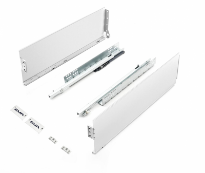 EVA SlightBox комплект ящика L=450мм,  H=150мм, белый, част. выдвижение с доводчиком
