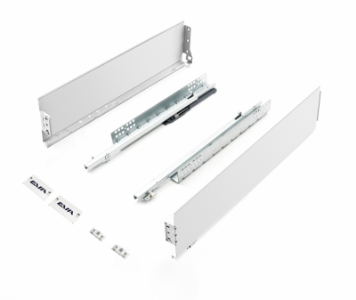 EVA SlightBox комплект ящика L=450мм,  H=120мм, белый, част. выдвижение с доводчиком