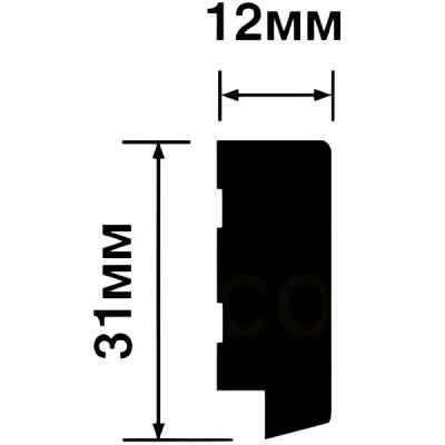 Молдинг финишный HIWOOD 2700*31*12мм LF124B BU22