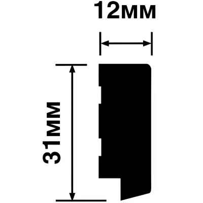 Молдинг финишный HIWOOD 2700*31*12мм LF124B GR3