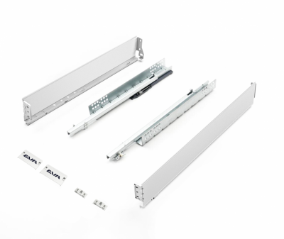 EVA SlightBox комплект ящика L=500мм,  H= 80мм, белый, част. выдвижение с доводчиком